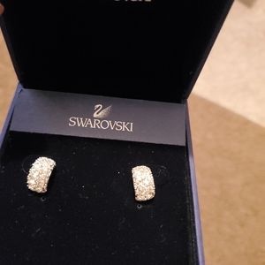 Swarovski huggie earrings